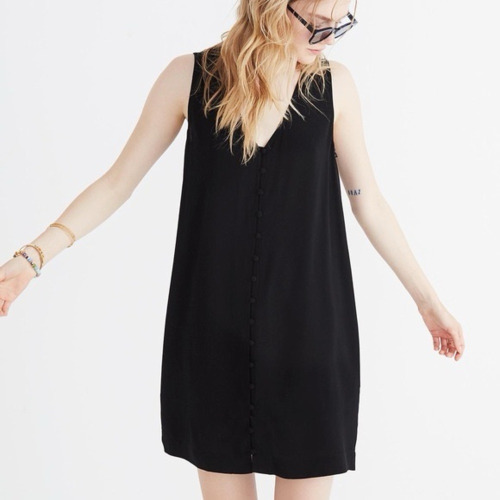 Madewell Black Sleeveless Dress